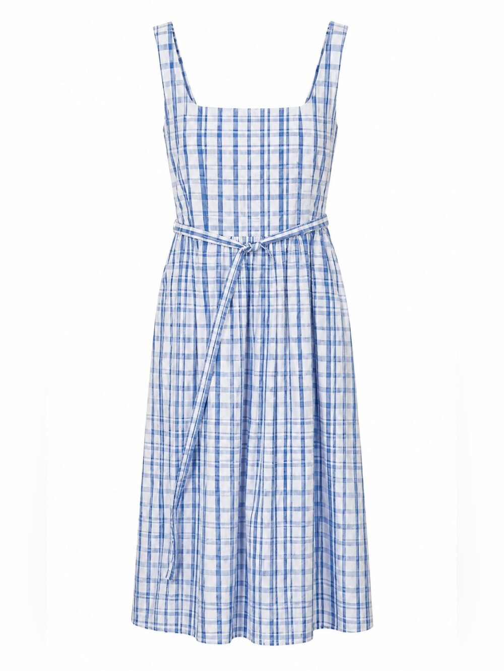 Free Assembly blue plaid dress